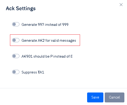 edi file ack settings ak2