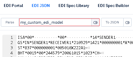 edi json custom