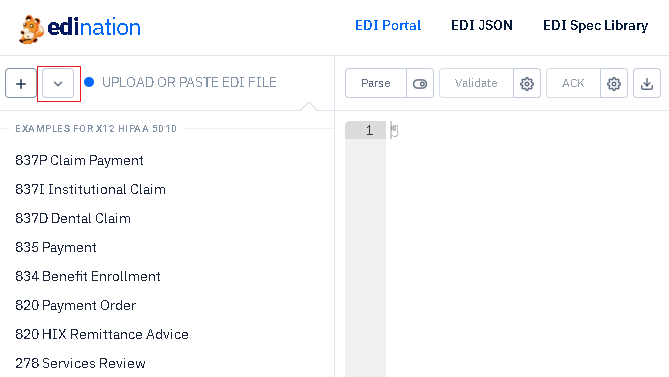 edination example edi file