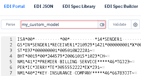 edi file parse custom