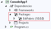 edifabric console project new