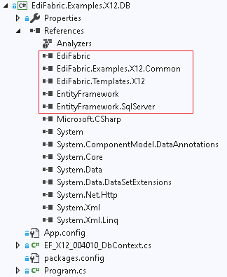 edi to db with entity framework