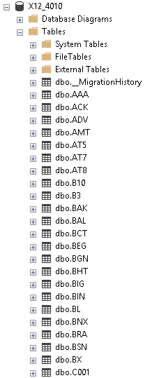 edi to db for x12 4010