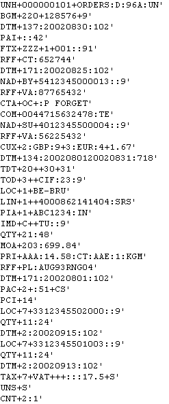edifact orders file